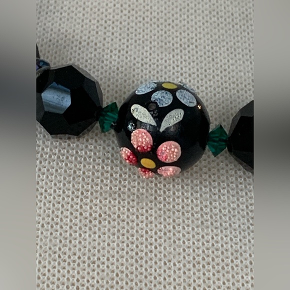 Vintage handpainted Austrian Chrystal necklace - Picture 6 of 7